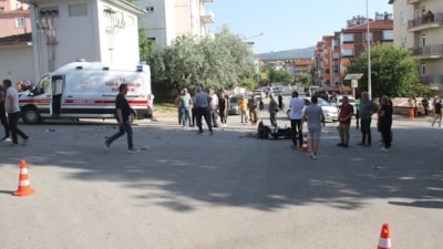 Konya'da minibüs ile çarpışan motosiklet sürücüsü öldü