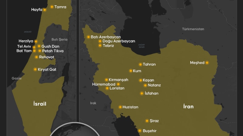 İsrail-İran çatışması: Karşılıklı hedef alınan yerler