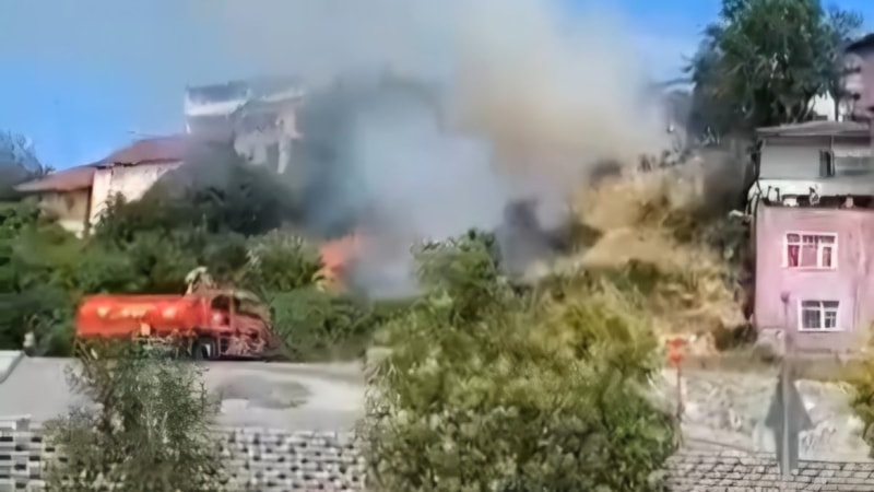 Bartın'da korkutan bahçe yangını