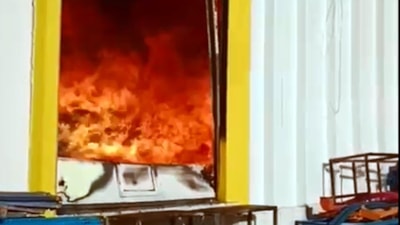 Tekirdağ'da gıda deposunda korkutan yangın