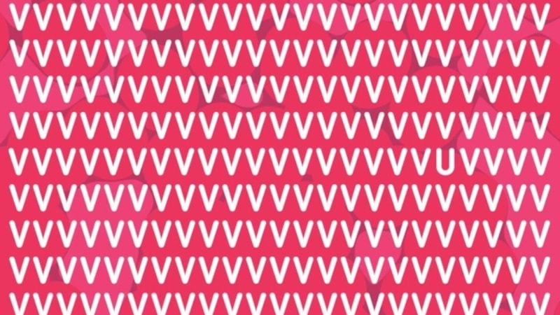 IQ Testi: 'V'ler Arasında Gizlenmiş 'U' Harfini Kaç Saniyede Bulabilirsiniz