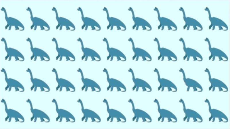 Dinozorlara bakın, farklı olanı ayırın! Tam bir süper zeka işi...