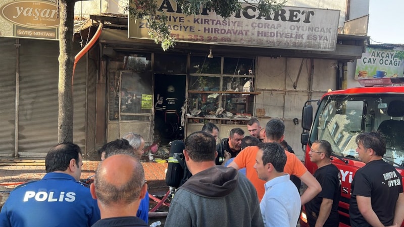 Konya’da iş yerinde yangın paniği