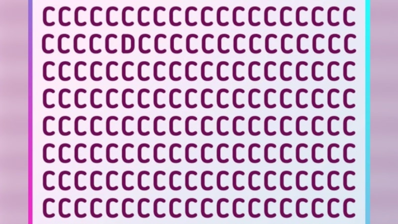 Dikkat testi: C’lerin arasındaki D harfini 11 saniyede bulan, dahi çıkıyor