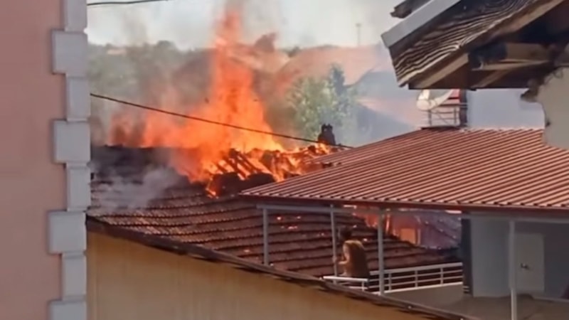Bartın'da odunlukta başlayan yangında 2 ev kullanılamaz hale geldi