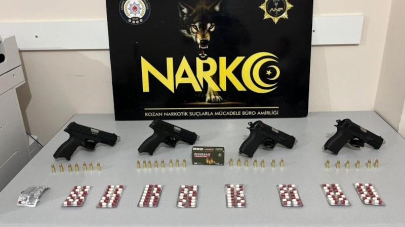 Adana'da film gibi takip: 4 şüpheli silah ve uyuşturucuyla Yakalandı