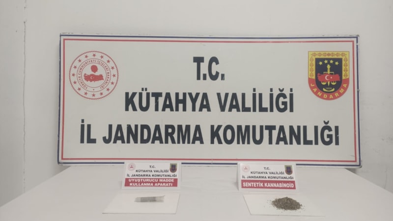 Kütahya’da jandarmadan uyuşturucu operasyonu