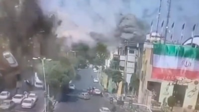 İsrail'in Tahran'a düzenlediği hava saldırısının yeni görüntüleri ortaya çıktı