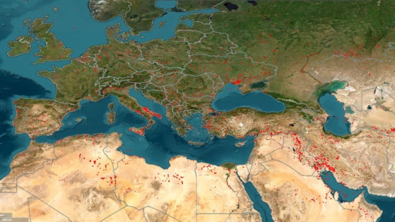 Avrupa, sıcaklıklarla birlike birçok yangınla karşı karşıya kaldı