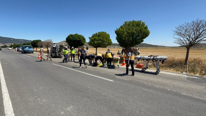 Gaziantep'te kaza sonrası arbede: 4 jandarma yaralandı