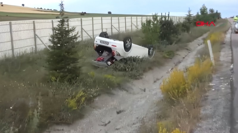 Tokat’ta otomobil takla attı: 4 yaralı