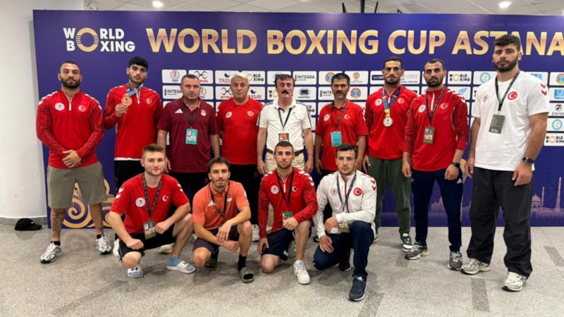 Milli boksörler, Kazakistan'da 8 madalya kazandı