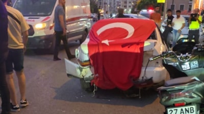 Hatay'da asker uğurlama konvoyunda kaza