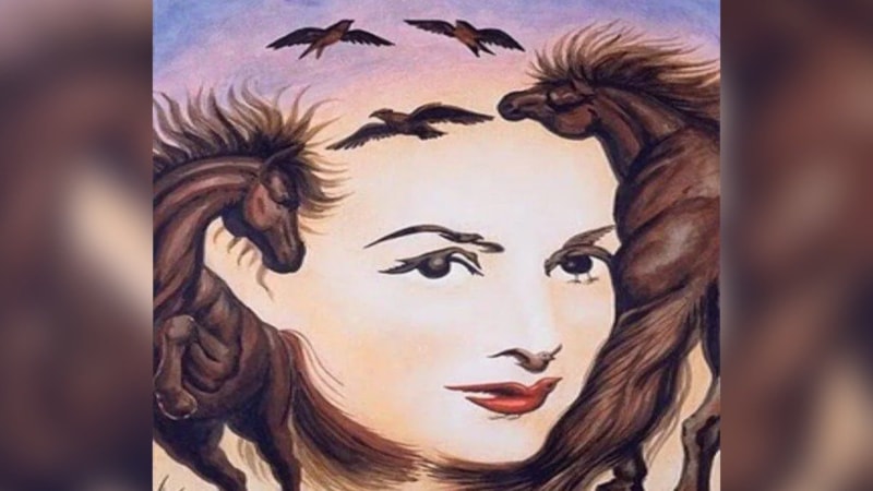 Kişilik testi: Resimde ilk ne gördünüz? Kadın mı, atlar mı, kuşlar mı…