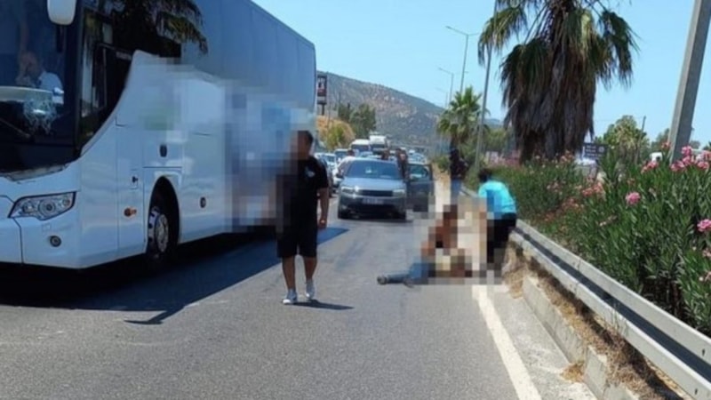Muğla'da otobanda otobüsün çarptığı yaya hayatını kaybetti