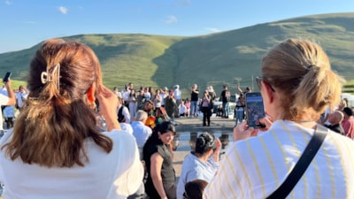 Ardahan Damal'da hava açınca Atatürk’ün silüeti görüldü