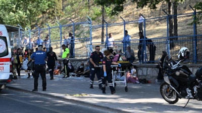 Ankara'da EGO otobüsü kaza yaptı