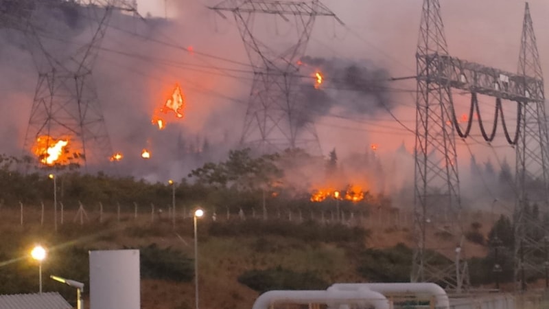 Bandırma'da zeytinliklere sıçrayan yangın kontrol altında