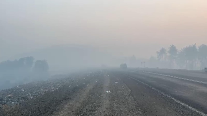 Bursa Orhaneli'de çevreyi duman kapladı