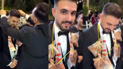 Kahramanmaraş'ta damada altın yerine pirzola takıldı