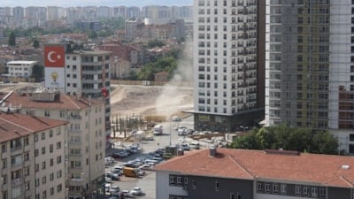 Kayseri'de iş makinesi doğalgaz borusunu patlattı