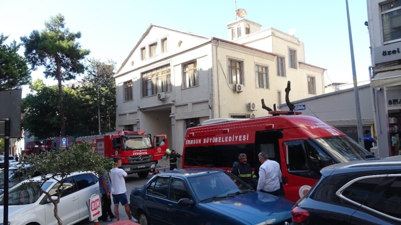 Samsun astsubay gazinosunda yangın paniği