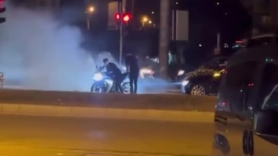 Hatay'da düğün konvoyunda lastik yakan sürücüye, ceza yağdı