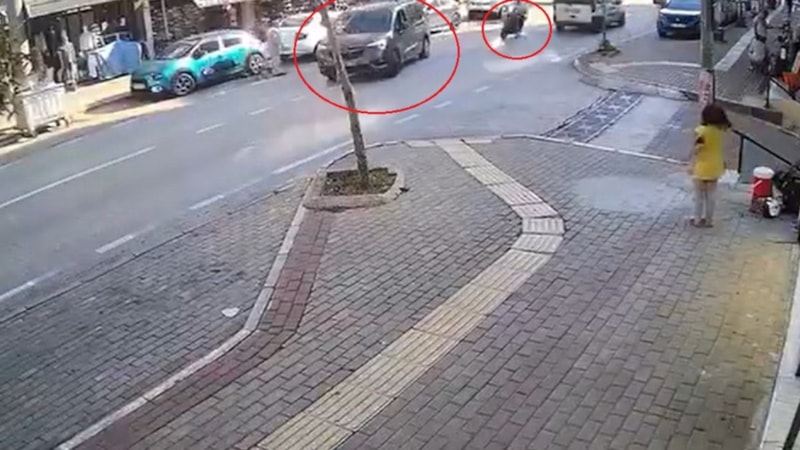 Bursa'da sinyal vermeden döndü, kaza yaptı