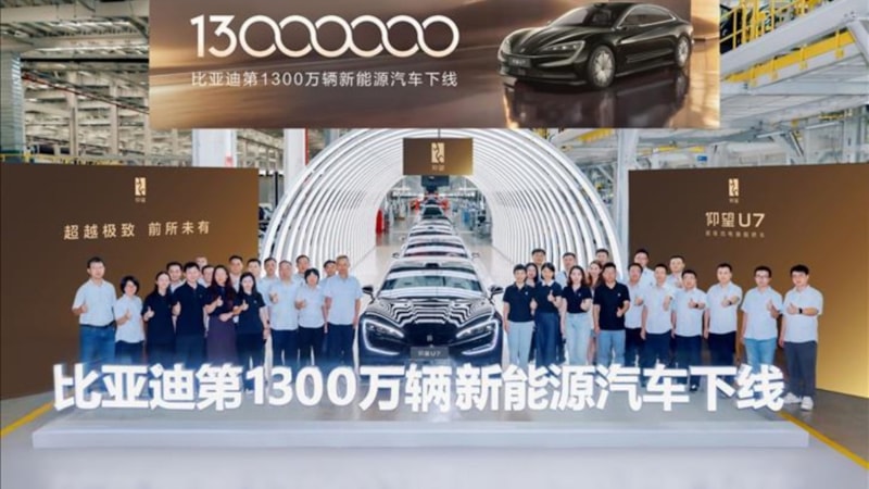 BYD'den yeni başarı: 13 milyonuncu yeni enerji aracını üretti
