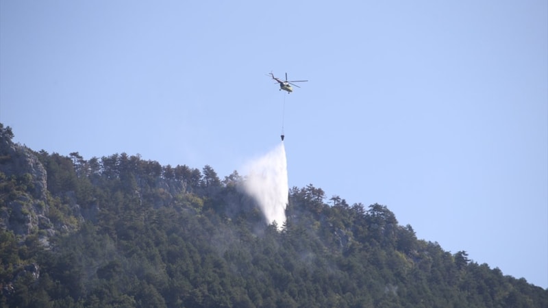 Sinop'taki orman yangınına müdahale sürüyor
