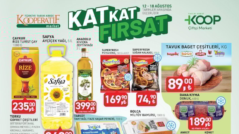 Tarım Kredi'de 12-18 Ağustos 2025: Koşan sepeti doldurur! Ayçiçek yağı, kıyma, tavuk, sucuk...