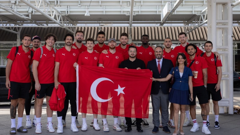 A Milli Erkek Basketbol Takımı, hazırlık maçları için Almanya'ya gitti