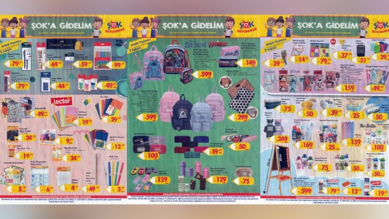 Okula hazırlık başladı: ŞOK'a kırtasiye ürünleri geliyor... ŞOK 20 Ağustos Aktüel