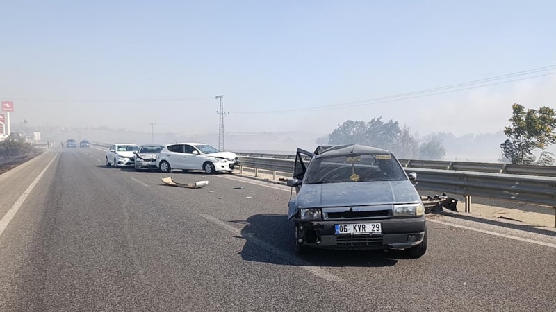 Kırklareli'de yangın dumanı kazaya neden oldu: 6 yaralı