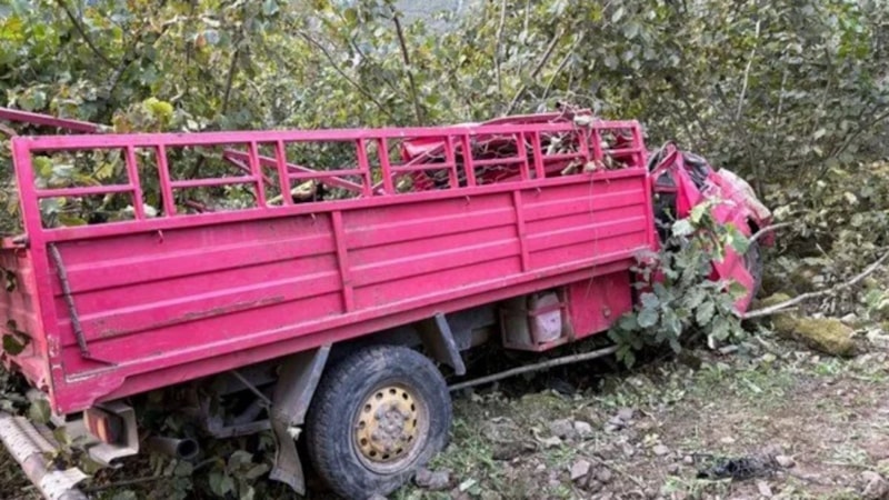 Giresun'da kamyonet şarampole yuvarlandı: 4 ölü, 1 yaralı
