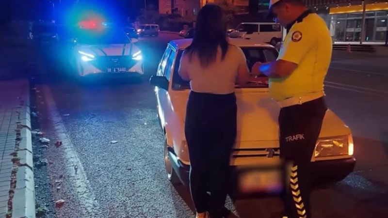 Kayseri'de drift atan kadına 48 bin TL ceza