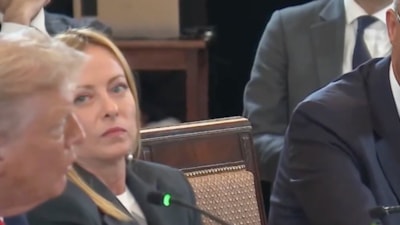 Meloni'nin mimikleri Beyaz Saray'daki görüşmeye damga vurdu