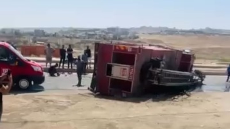 Şırnak'taki kazada yangına giden itfaiye aracı devrildi