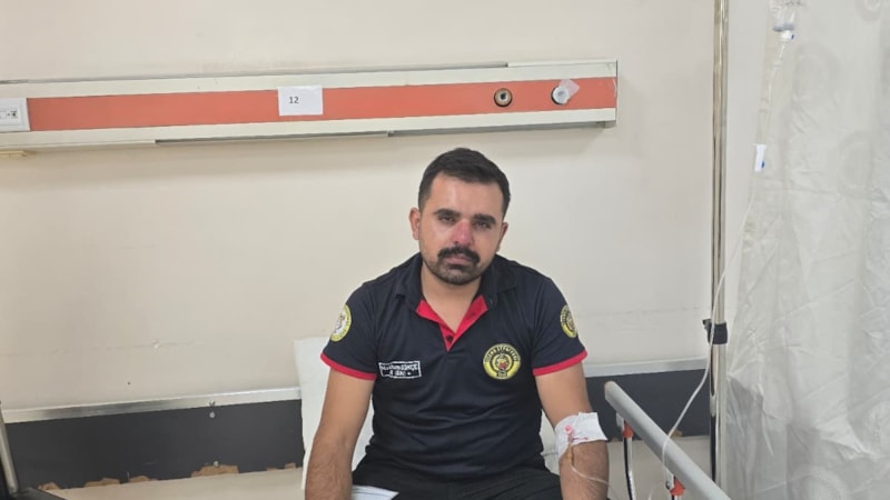 Şırnak'ta yangına giden itfaiye aracı kaza yaptı, yaralı halde müdahale sürdü