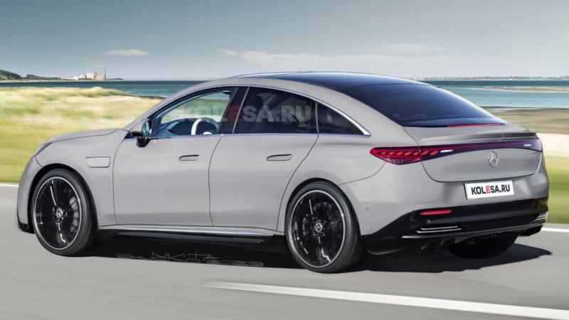 Elektrikli Mercedes C-Serisi kameralara yakalandı