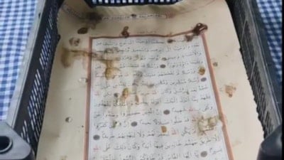 Bitlis'te incir kasasından Kur'an-ı Kerim sayfası çıktı