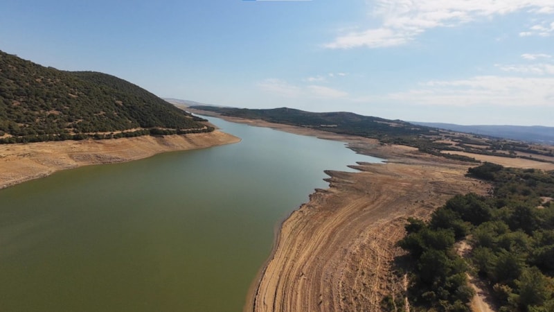 Edirne'de barajın su seviyesi yüzde 1'in altına düştü: Belediye tasarruf çağrısı yaptı