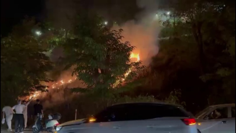 Sakarya'da eğlence için yakılan meşale yangın çıkardı