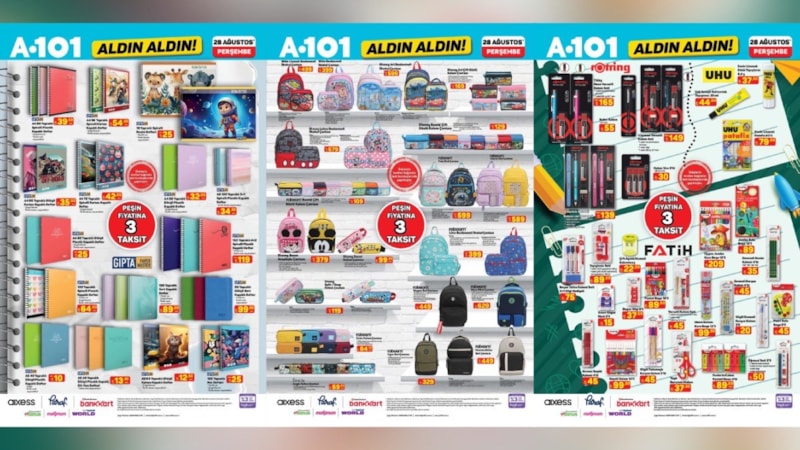 Okullar açılmadan koşun! A101’e kırtasiye ürünleri geliyor: 28 Ağustos Aktüel Ürünler