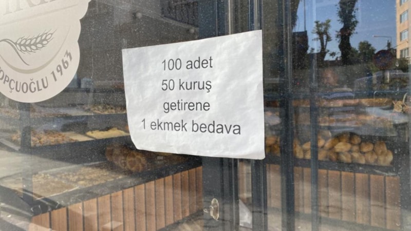 Eskişehir’de fırıncıdan bozuk para sorununa ilginç çözüm