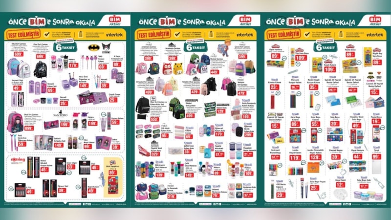 BİM’den velilere müjde: Kırtasiye ürünleri geldi! İşte BİM kırtasiye aktüeli