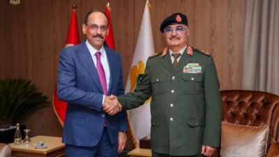 MİT Başkanı İbrahim Kalın, Libya'da Hafter ile görüştü