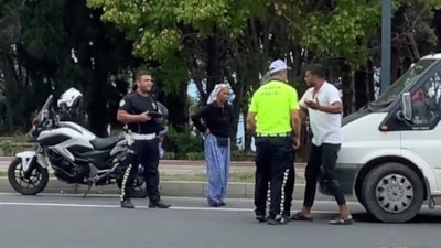 Ordu'da emniyet kemerini takmayan sürücü polise zor anlar yaşattı
