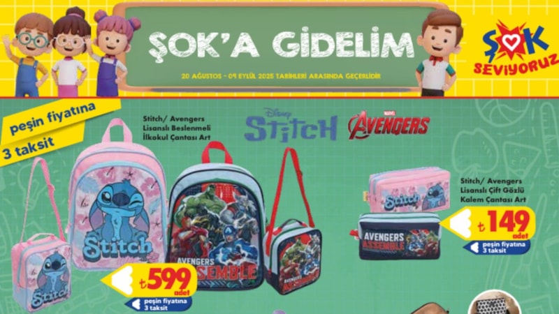 Şok kırtasiye kataloğu 2025: Çanta, suluk, kalem, defter, boya! Hepsi inanılmaz fiyata...