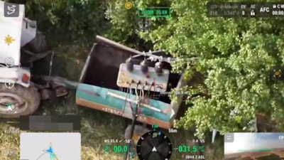 Mardin'de su tankerinde saklanan 'kaçak trafo' drone ile tespit edildi